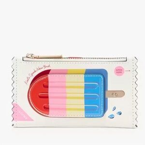 NWT Kate Spade Novelty Snack Bar Popsicle Small Slim Bifold Wallet